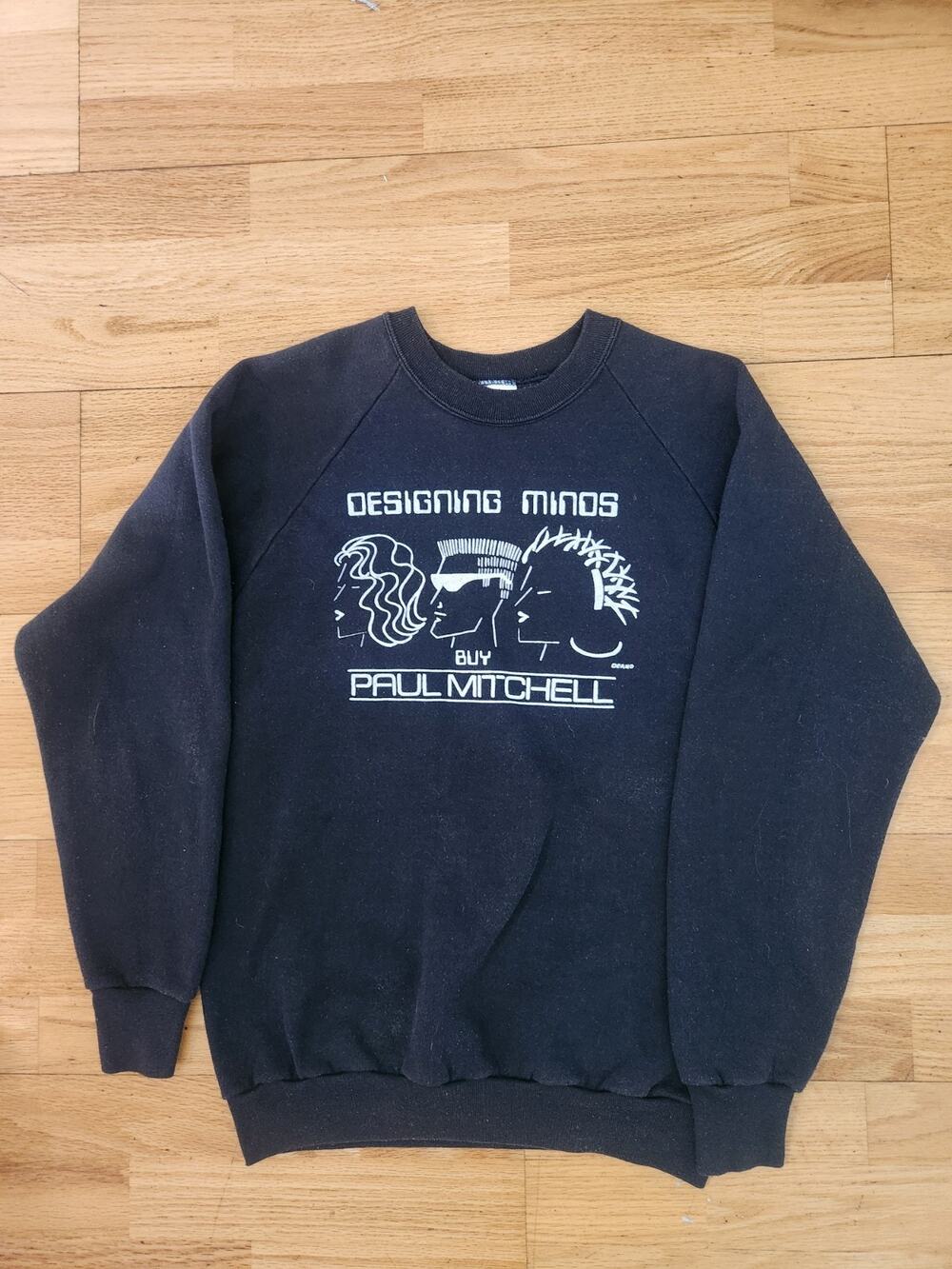 Vtg Paul Mitchell Designing Minds Graphic Crewneck Sweatshirt Sz Medium Promo